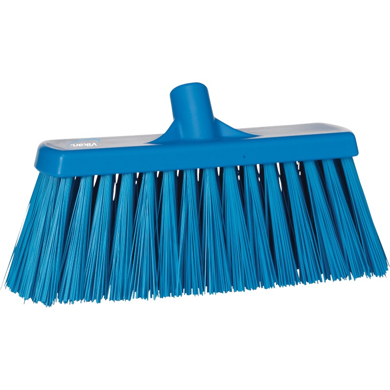 Vikan® Balai d'extérieur - Fibres polyester très dures - Bleu - 33cm